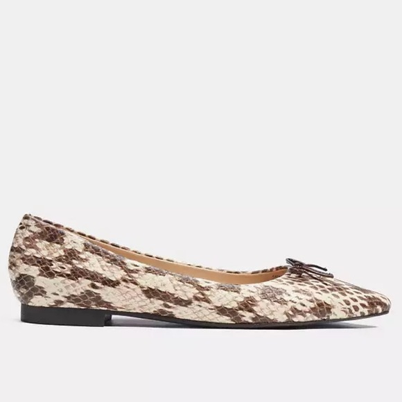Coach Annabel Snakeskin Ballet Flats - Picture 2 of 11